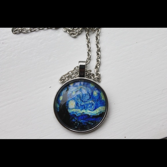 3/$15 🎉 Van Gogh Starry night necklace - Picture 5 of 7